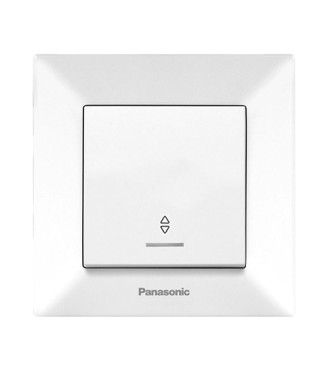 Вимикач прохідний з підсвіткою Панасонік (Panasonic) Arkedia Slim, білий, 1 клавіша