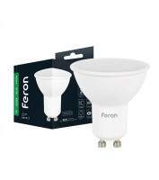 Led точечная лампа Ферон (Feron), 7Вт, 6500K, 6400Лм, GU10, LВ-196, 230В