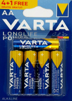 Батарейка лужна Варта (Varta) LONGLIFE POWER/HIGH Energy. AA/LR6, 4+1шт
