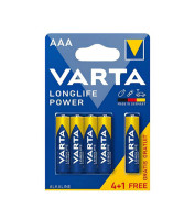 Батарейка лужна Варта (Varta) LONGLIFE POWER/HIGH Energy. AАA/LR03, 4+1шт