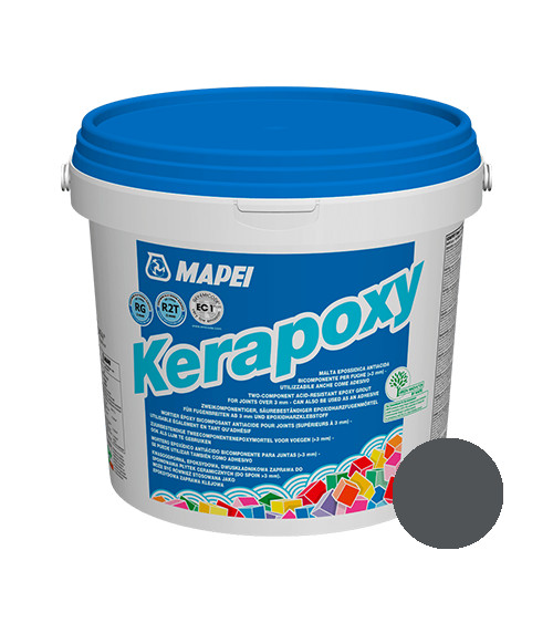 Шов кольоровий епоксидний еластичний водостійкий Мапеі (Mapei) Kerapoxy 114, антрацит, 2кг