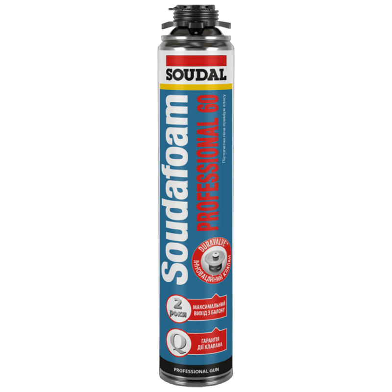 Піна монтажна під пістолет Соудал (Soudal) Soudafoam Gun Р60, 750мл