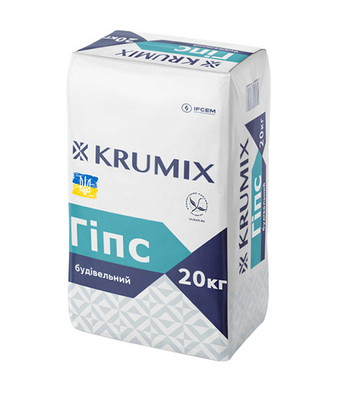 Гіпс будівельний Крумікс (Krumix) Г-5, 20кг 