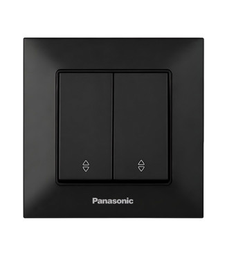 Вимикач прохідний Панасонік (Panasonic) Arkedia Slim, білий, швидкий монтаж, 2 клавіші