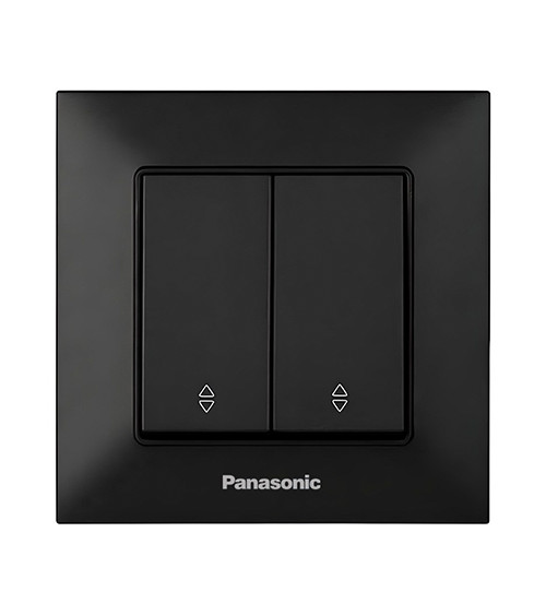 Выключатель проходной Панасоник (Panasonic) Arkedia Slim, белый, быстрый монтаж, 2 клавиши
