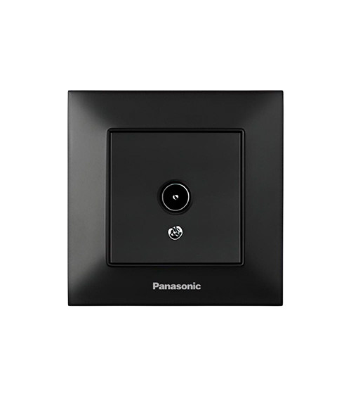 Розетка ТВ конечная Панасоник (Panasonic) Arkedia Slim, черный