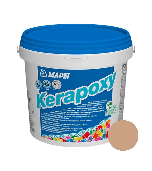 Шов кольоровий епоксидний еластичний водостійкий Мапеі (Mapei) Kerapoxy 141, карамель, 2кг