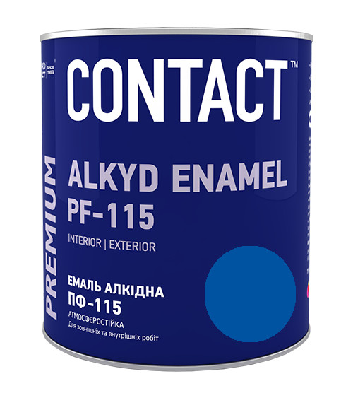 Емаль алкідна Дніпро-Контакт (Dnipro Contact) ПФ115, блакитний, 0.9кг