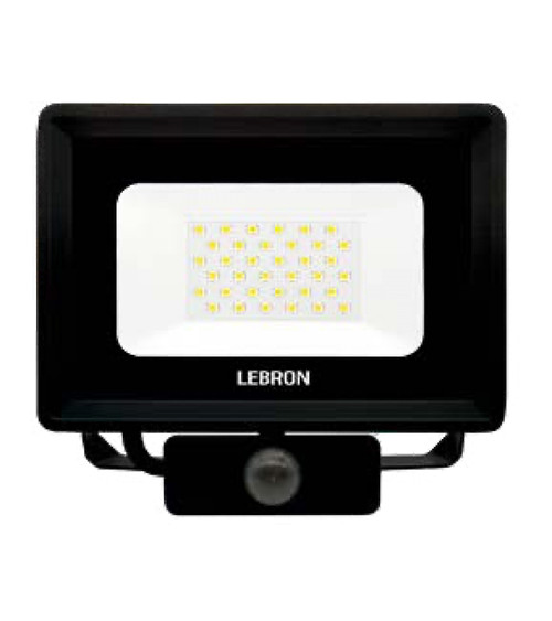 Прожектор LED с датчиком движения Леброн (Lebron), 30Вт, 6500K, 2400Лм, 220В, IP65