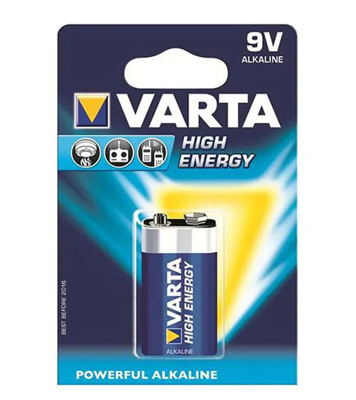 Батарейка лужна Варта (Varta) Longlife Power High Energy 6LR61, BLI 1, (крона)