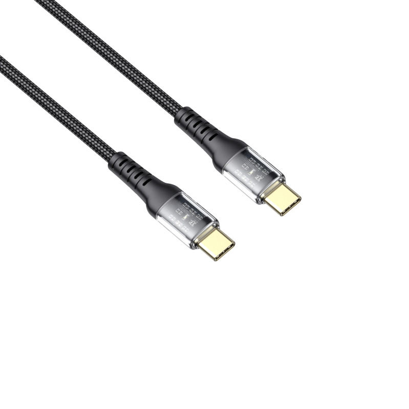 Кабель USB-C to USB-C Хевіт (Havit) HV-CB6240, чорний, 1м, PD60W, 3A