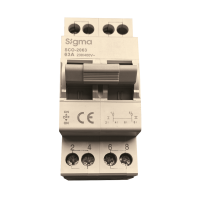 Перемикач I-0-II з загальним виходом зверху Сігма (Sigma), 4P, 40А, 400V