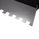 Шпатель малярний нержавіючий Йошімото (Yoshimoto), з пластмасовою ручкою, 200мм, зуб 10*10мм