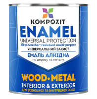 Емаль алкідна Композит (Kompozit) ПФ115, глянцевий, графіт RAL7024, 2.8кг