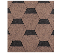 Черепиця бітумна Сапфір (4х4 Shingle), коричневий, 2.61м2 