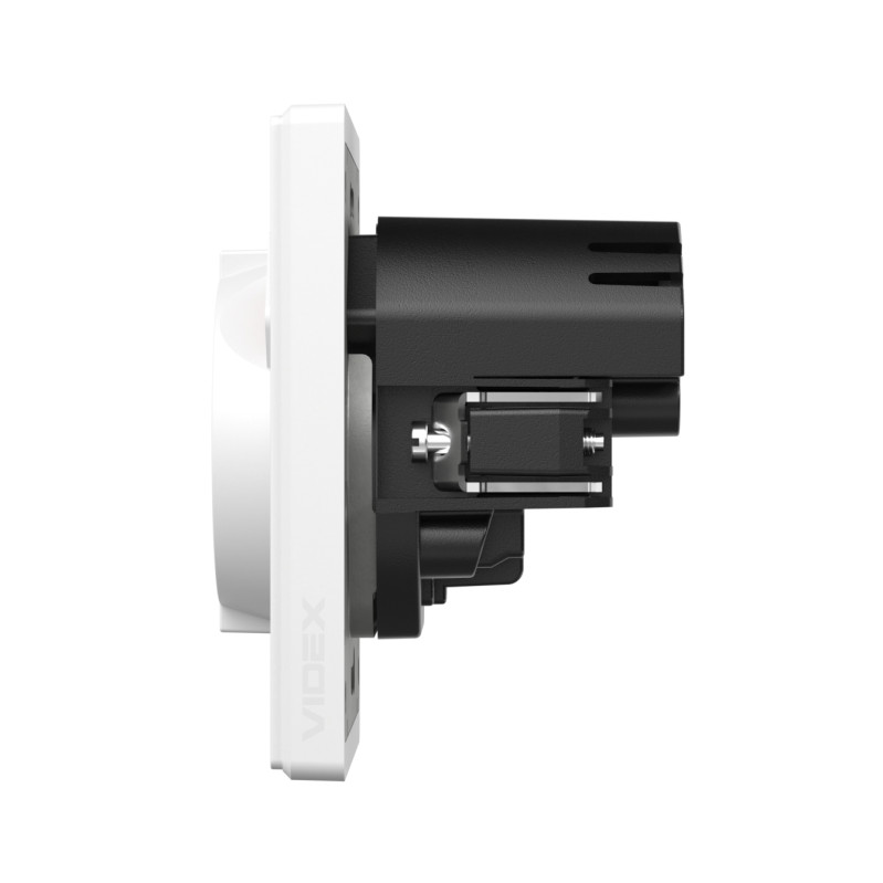 Розетка одноместная с заземлением Видекс (Videx) USB-A+C 20W, белый матовый
