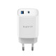 Зарядний пристрій Хавіт (Havit) UC30 PRO GaN, 30Вт, USB-A+USB-C, білий