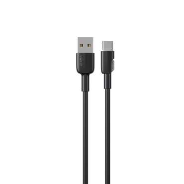 Кабель USB-USB-C Хавит (Havit) CB307C, soft silicone, черный, 3А, 1м