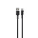 Кабель USB-USB-C Хавіт (Havit) CB307C, soft silicone, чорний, 3А, 1м