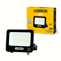 Прожектор LED Леброн (Lebron), 30Вт, 6500К, IP65, 3000Лм
