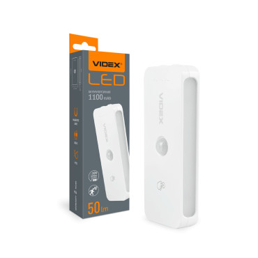 LED светильник аккумуляторный Видекс (Videx), VL-NL053W-S, с датчиком движения, белый