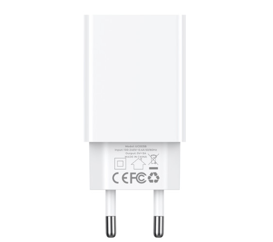 Сетевое зарядное устройство для VIDEX Havit HV-UC003B, белый, 2USB, 3А